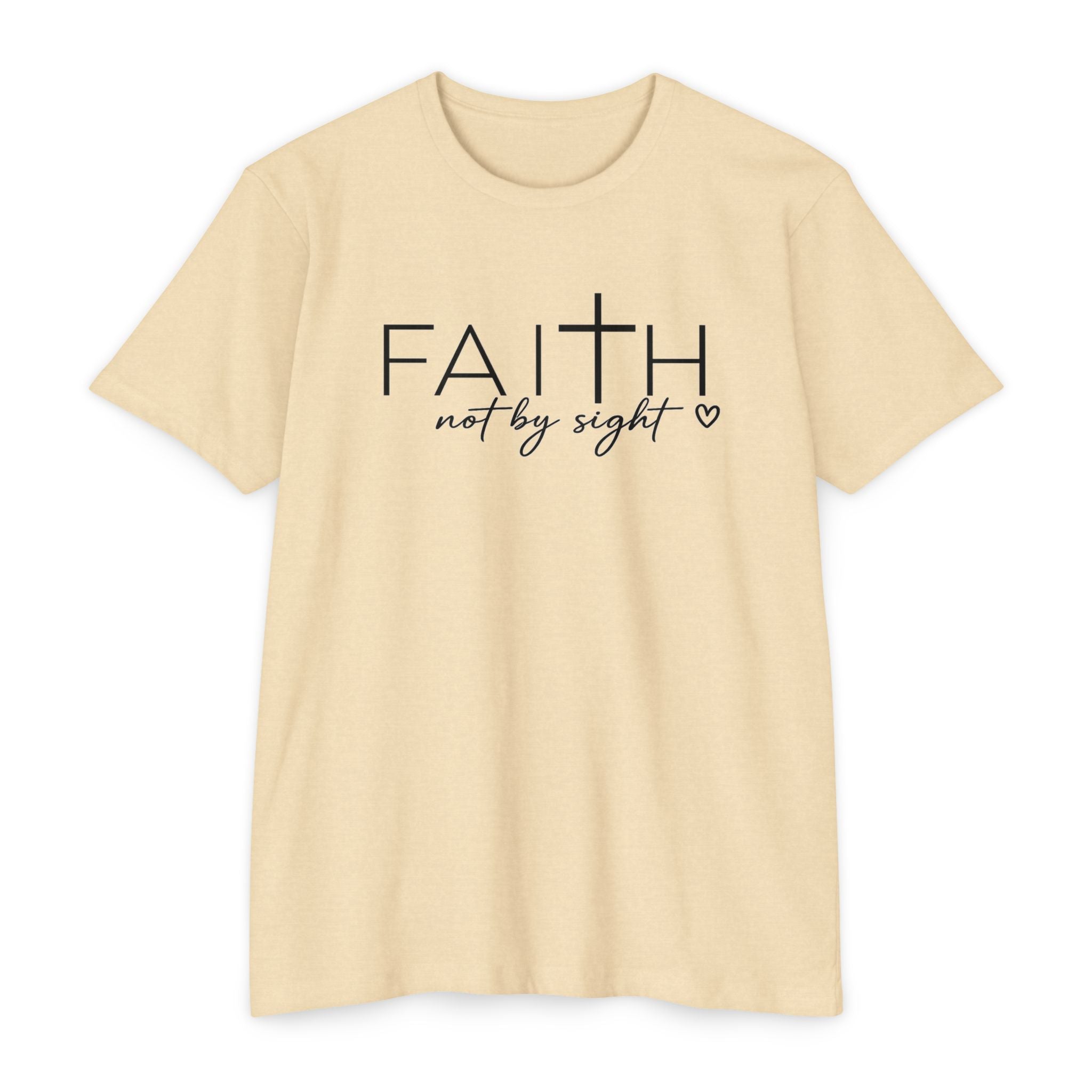 Womens Not By Sight  Faith Graphic T‑Shirt