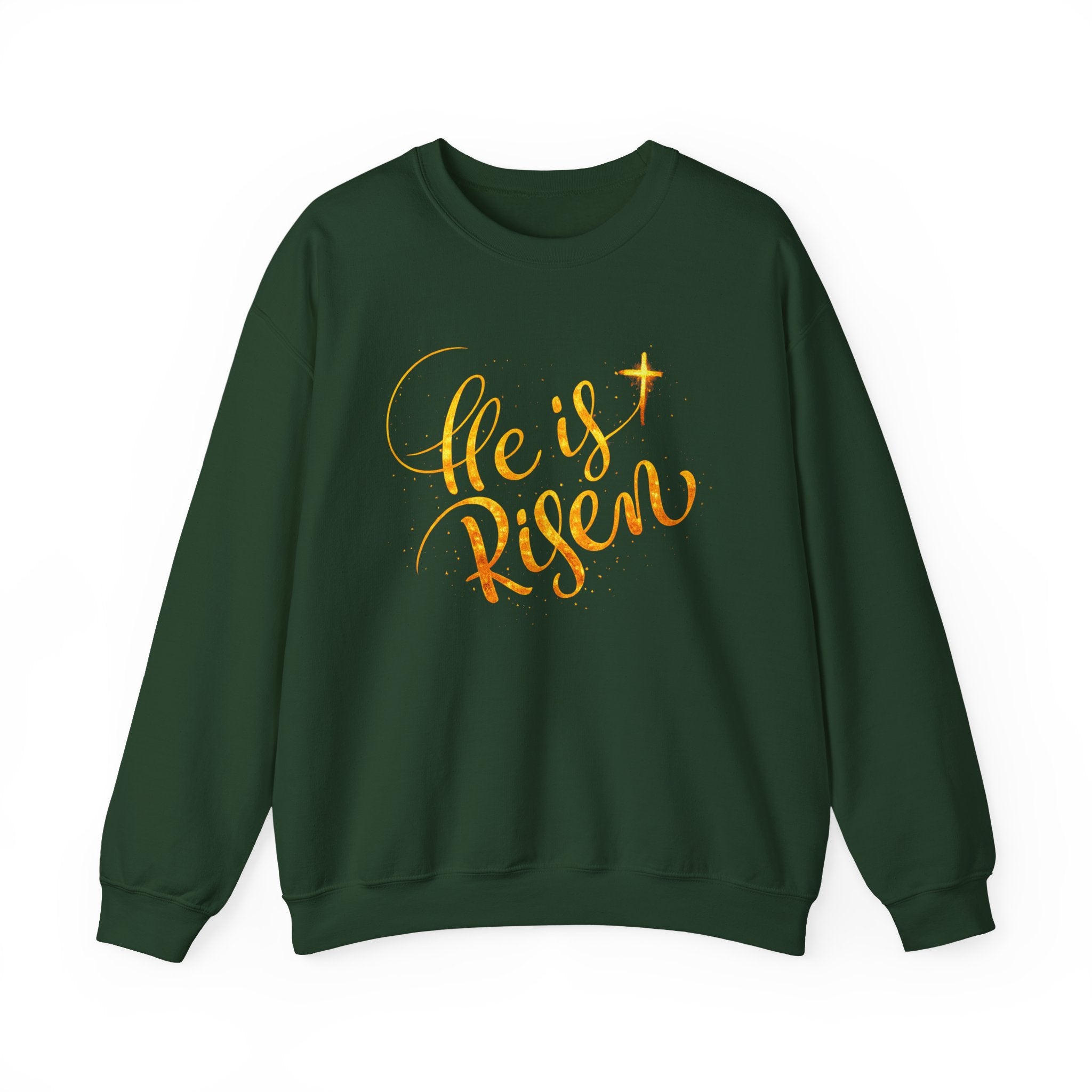 Womens He Is Risen Sweatshirt — Christian Easter Crewneck
