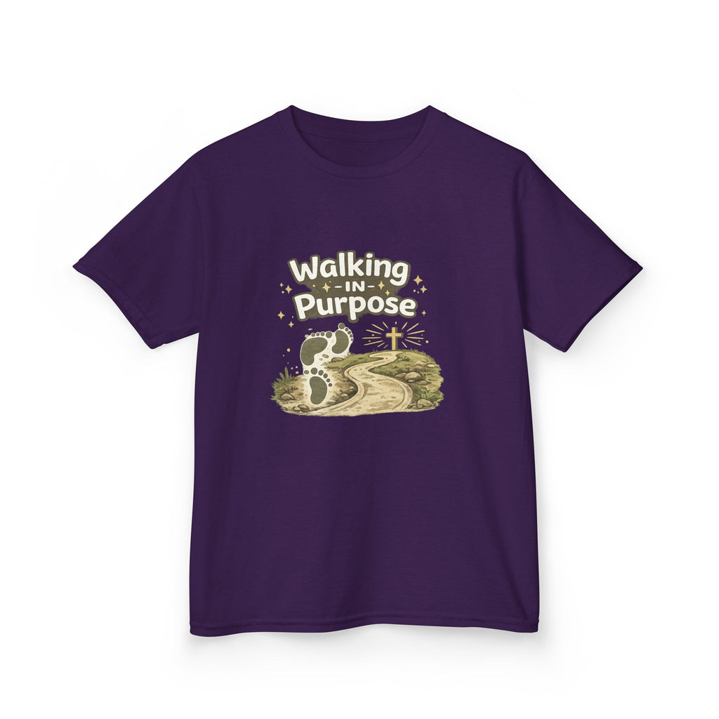 Kids Tee — "Walking in Purpose" Inspirational Christian Kids T-Shirt