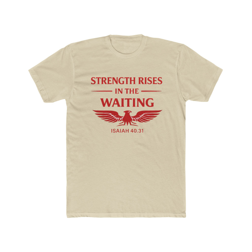 Strength Rises In The Waiting T-Shirt | Eagle Shield Graphic