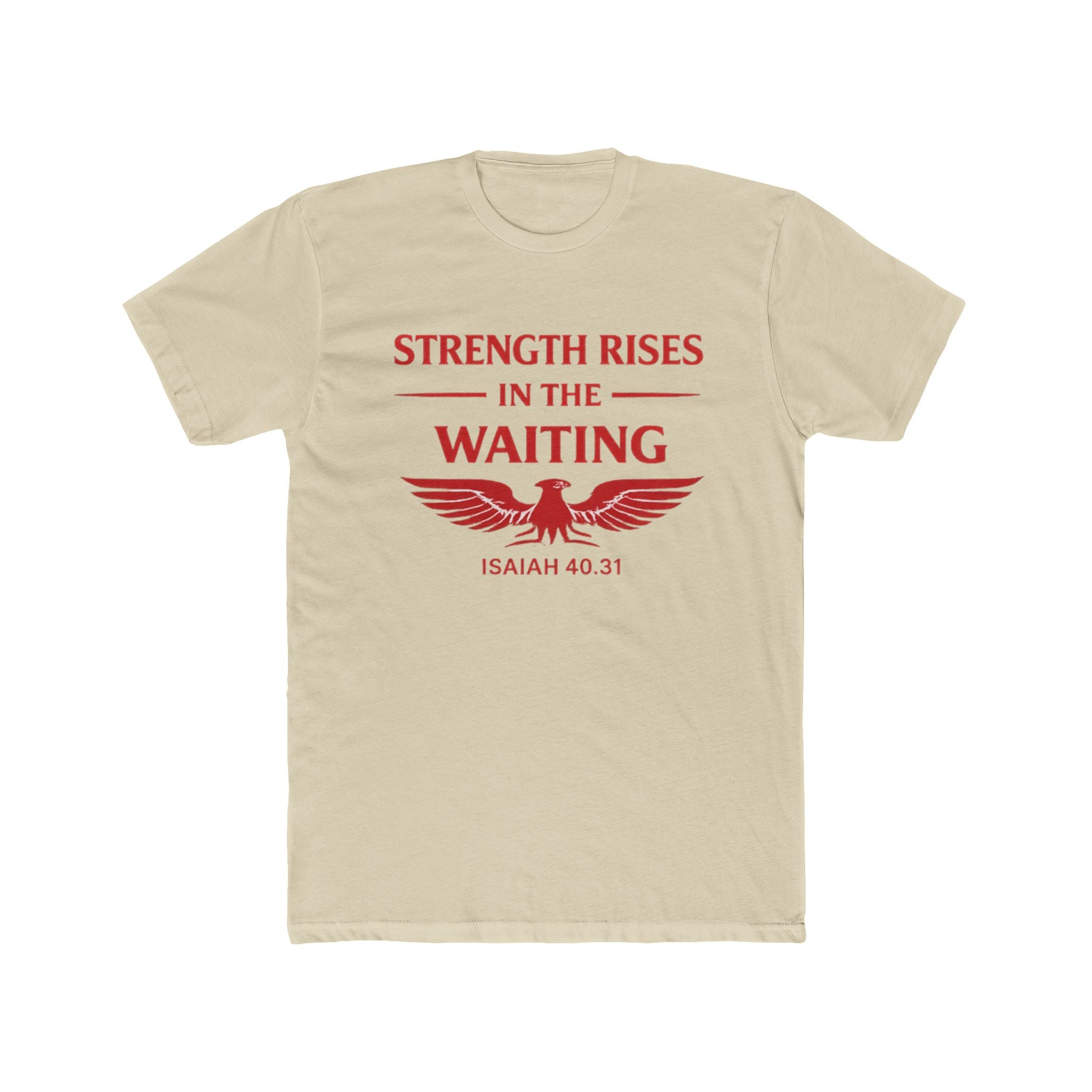 Strength Rises In The Waiting T-Shirt | Eagle Shield Graphic