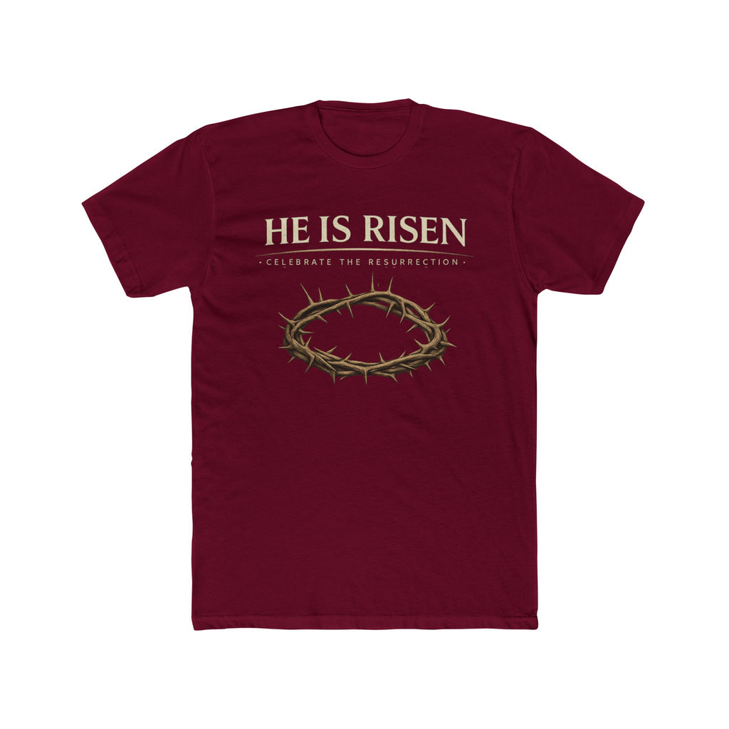 Mens " He is Risen " Christian T-Shirt | Next Level Brand