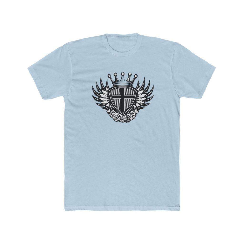 Crowned Winged Shield Tee | Rose Emblem Crest T-Shirt