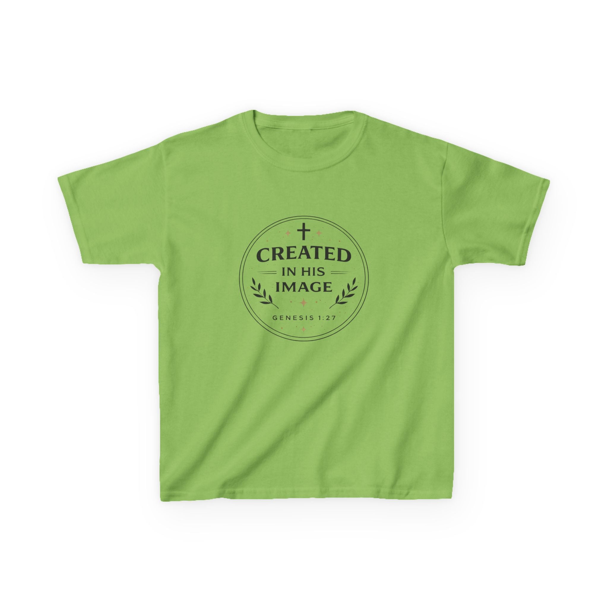 Girls  " Created In His Image" Kids Heavy Cotton™ Tee