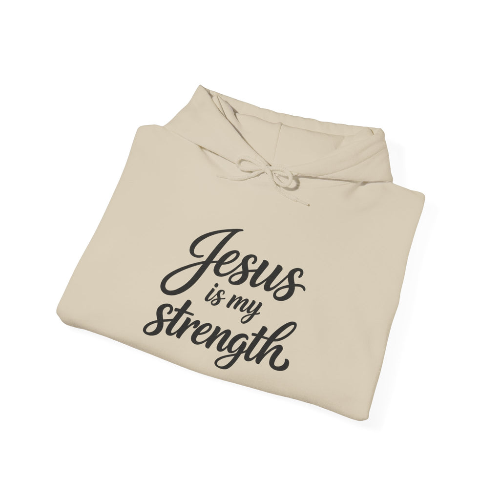 Womens "Jesus is My Strength" Heavy Blend™ Hooded Sweatshirt