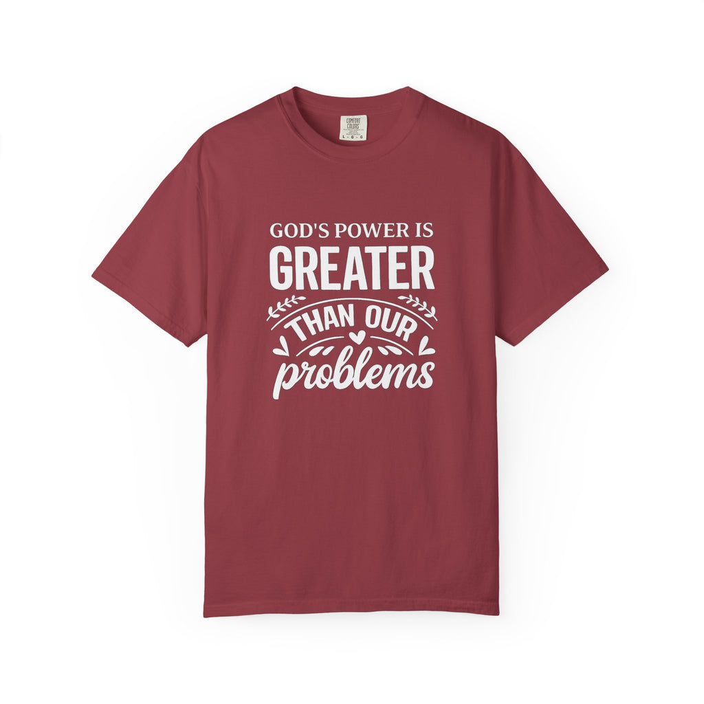 God's Power Is Greater Than Our Problems T-shirt | Christian Faith Tee