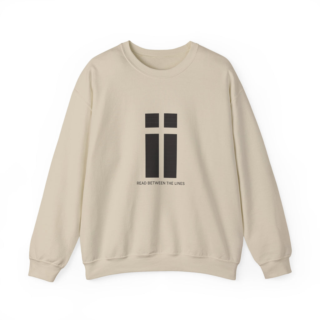 Womens Minimalist 'Read Between The Lines' Crewneck Sweatshirt