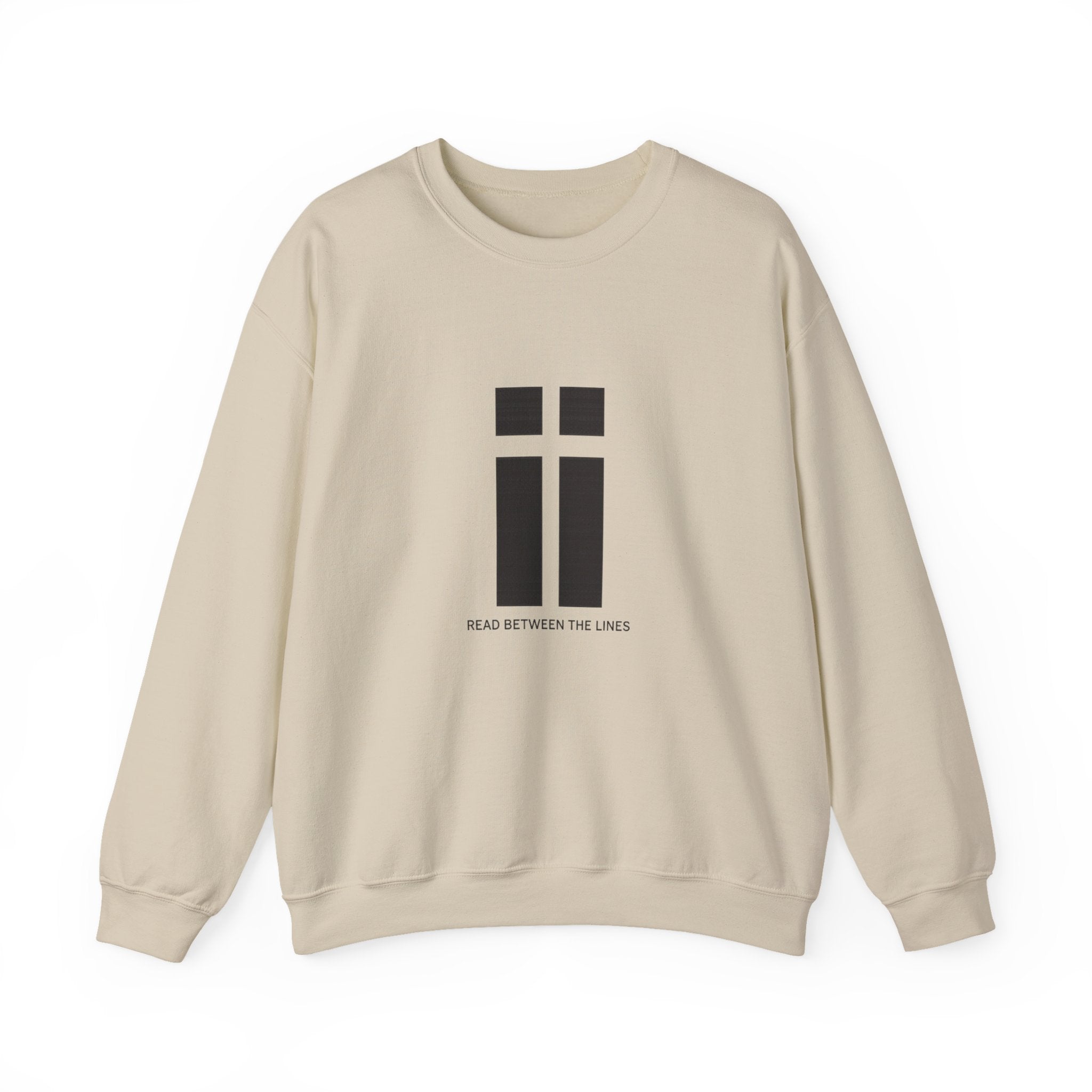 Womens Minimalist 'Read Between The Lines' Crewneck Sweatshirt