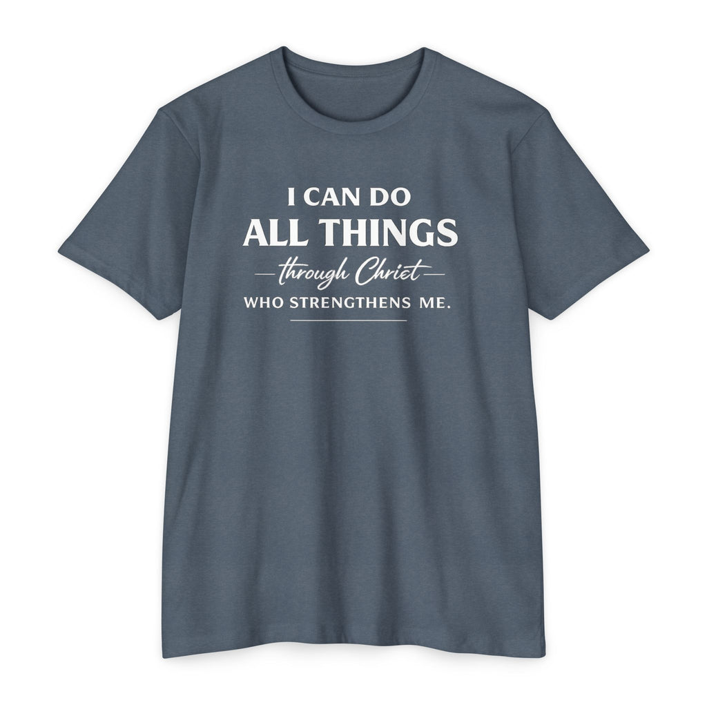Womens "I Can Do All Things" Christian Scripture Tee |