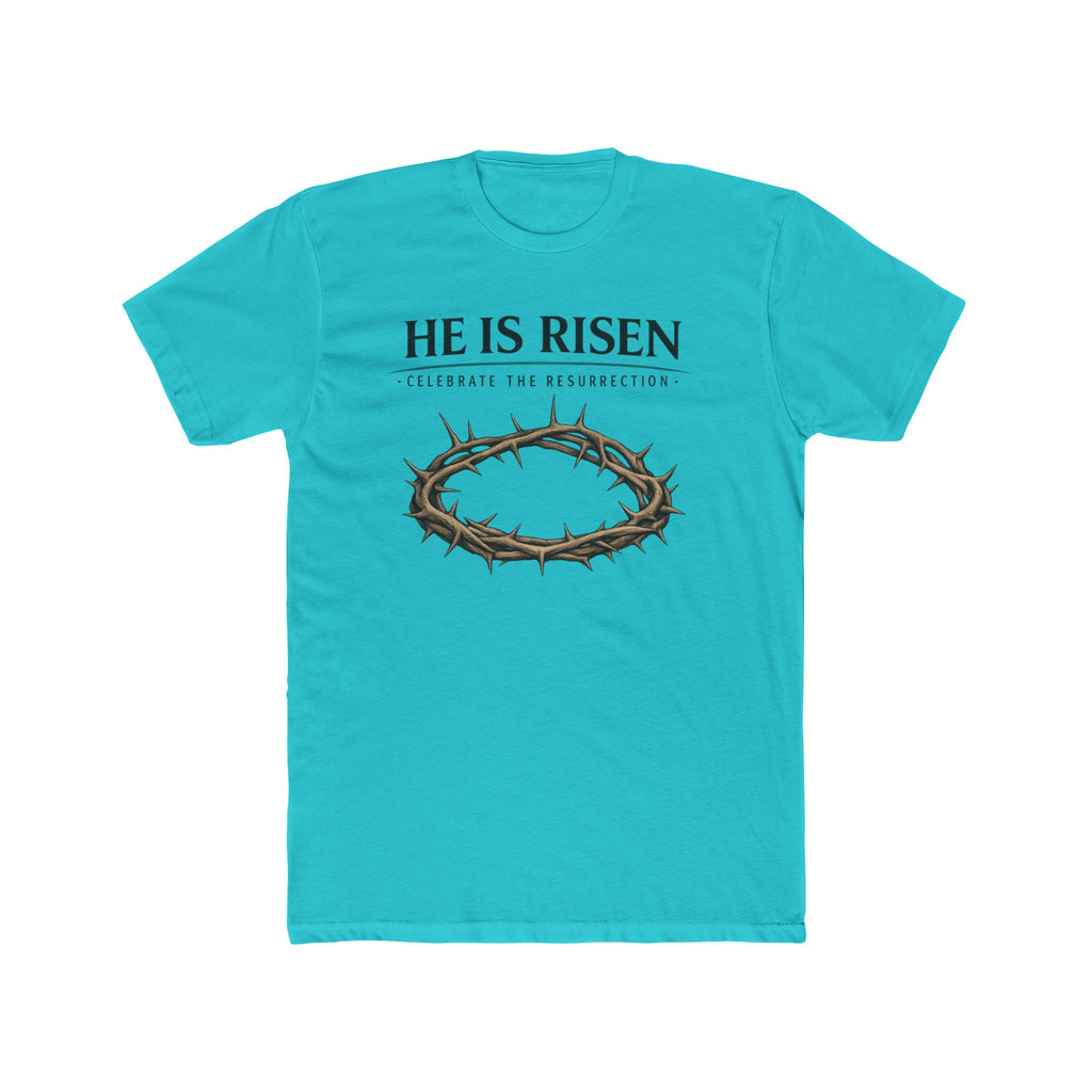 Mens " He is Risen " Christian T-Shirt | Next Level Brand