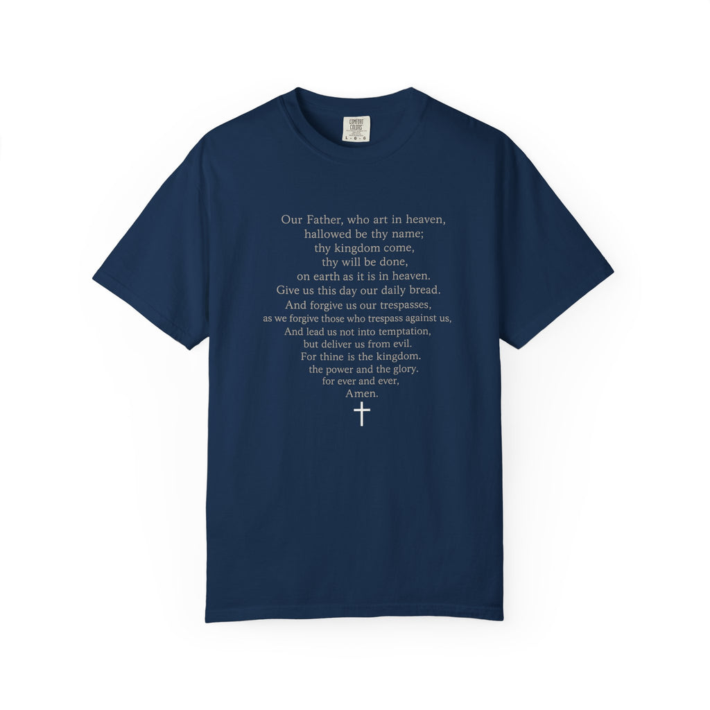 Lord's Prayer text T-shirt | Christian scripture tee