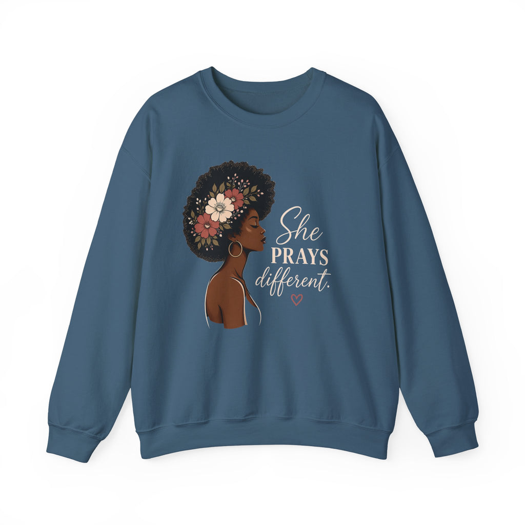 Womens Sweatshirt "She Prays Different"