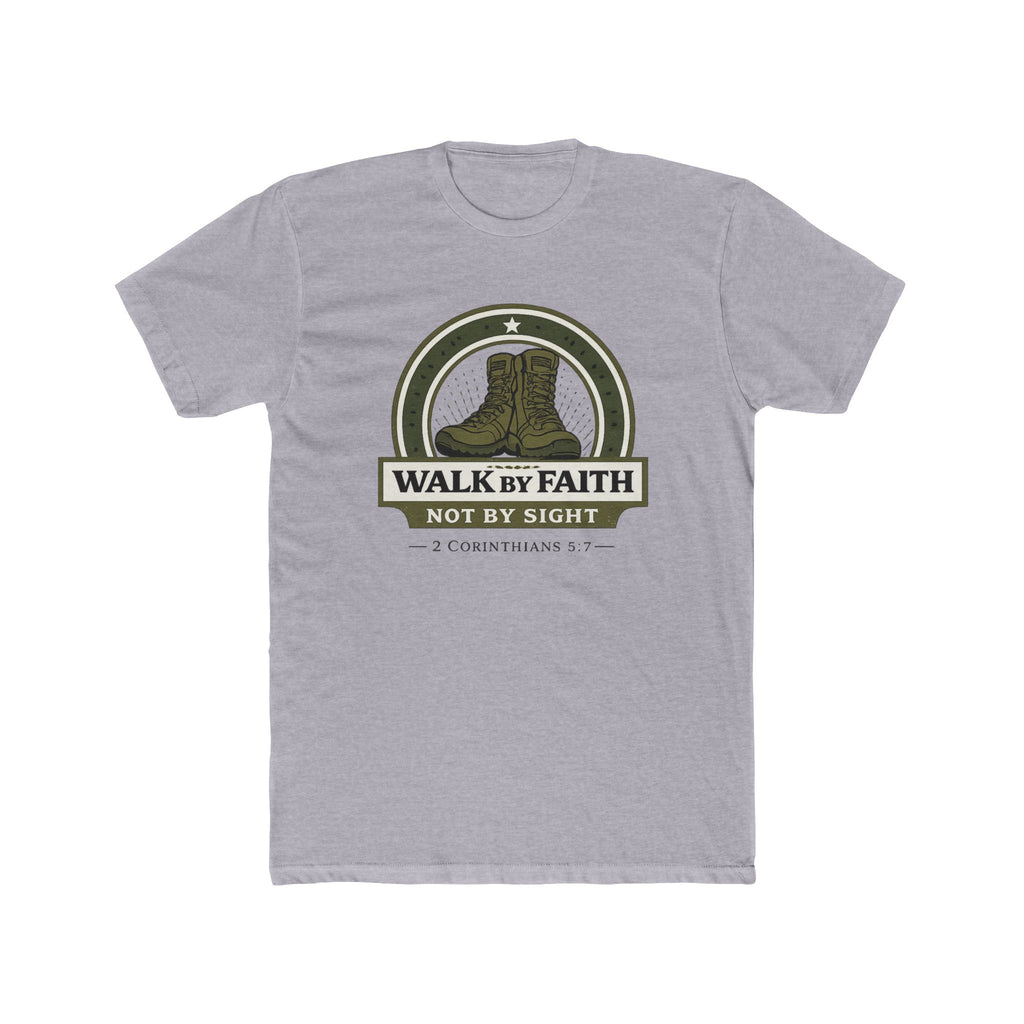 Walk By Faith boots graphic Tee | Christian scripture apparel, 2 Corinthians quote