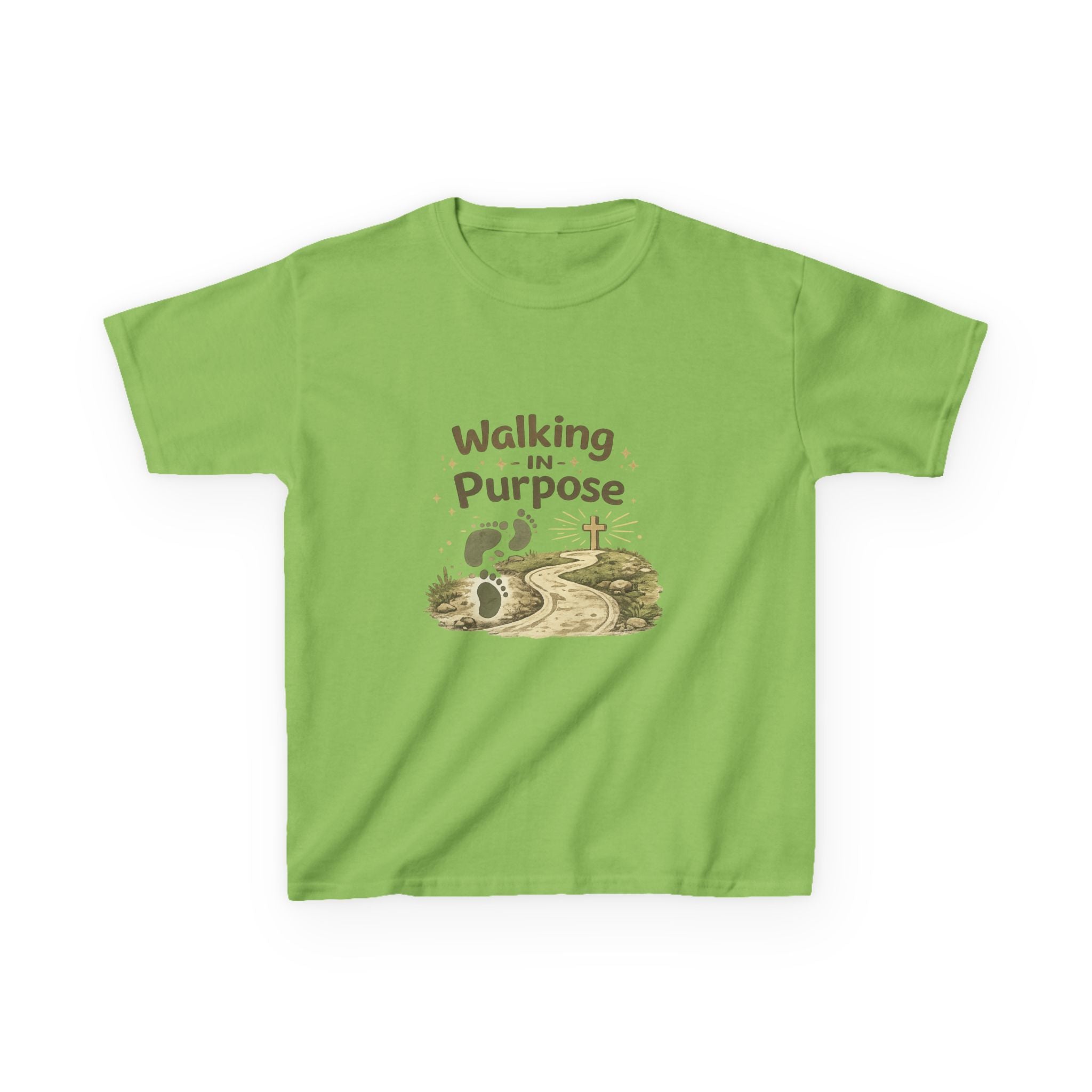 Kids Tee — "Walking in Purpose" Inspirational Christian Kids T-Shirt