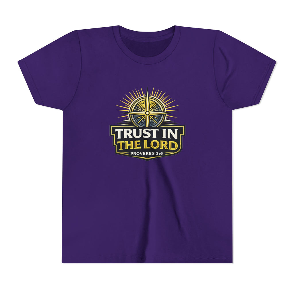 Youth Tee - "Trust in the Lord" Compass Design (Proverbs 3:5-6)