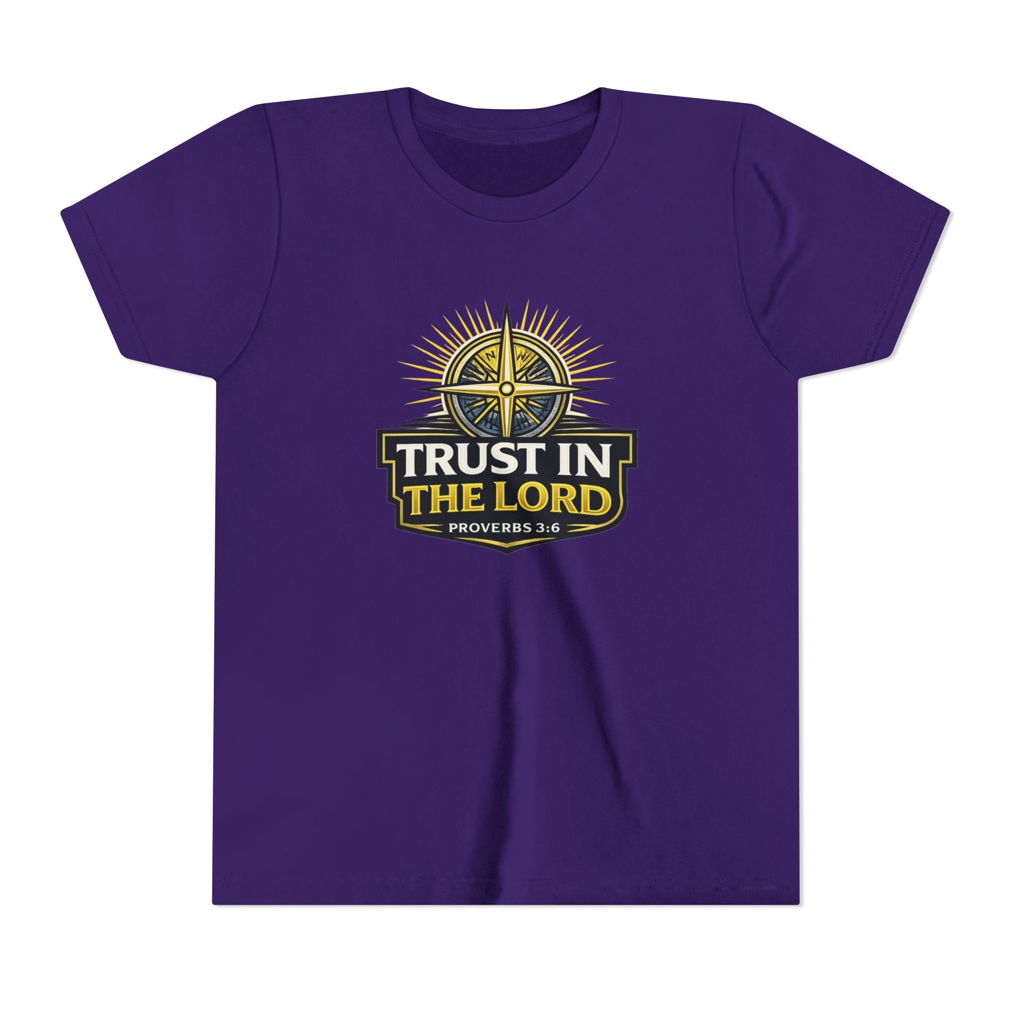 Youth Tee - "Trust in the Lord" Compass Design (Proverbs 3:5-6)