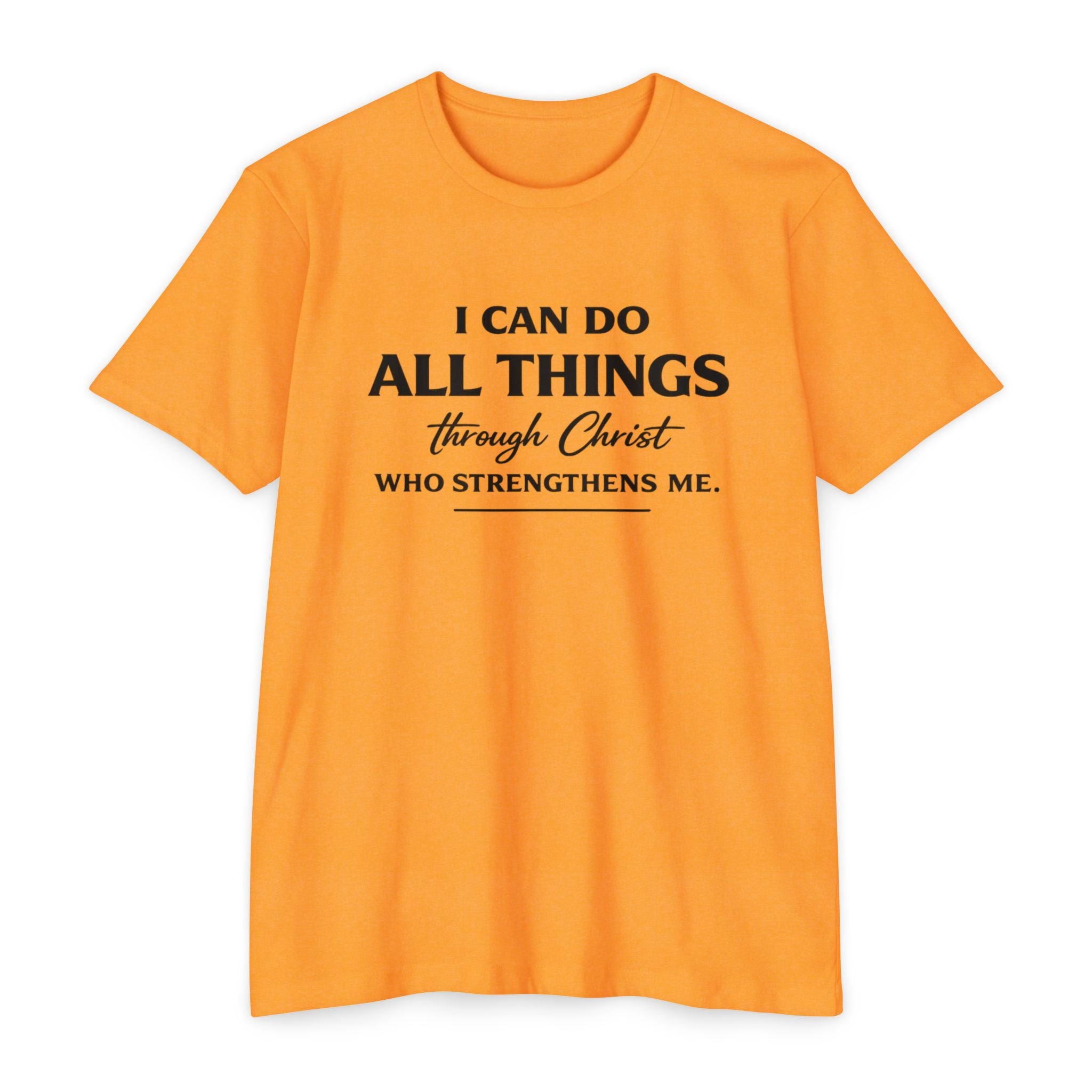 Womens "I Can Do All Things" Christian Scripture Tee