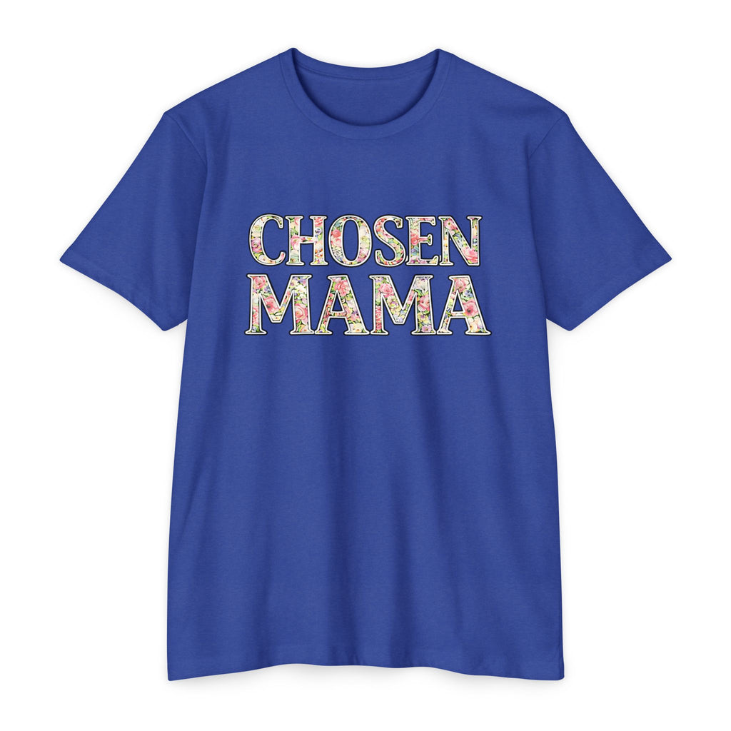 Womens Chosen Mama T-Shirt — Floral Graphic Mom Tee