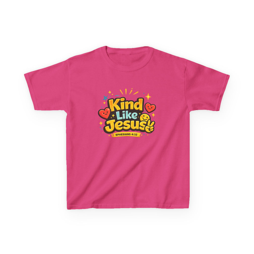 Kids Tee — "Kind Like Jesus" Cute Christian Graphic Shirt