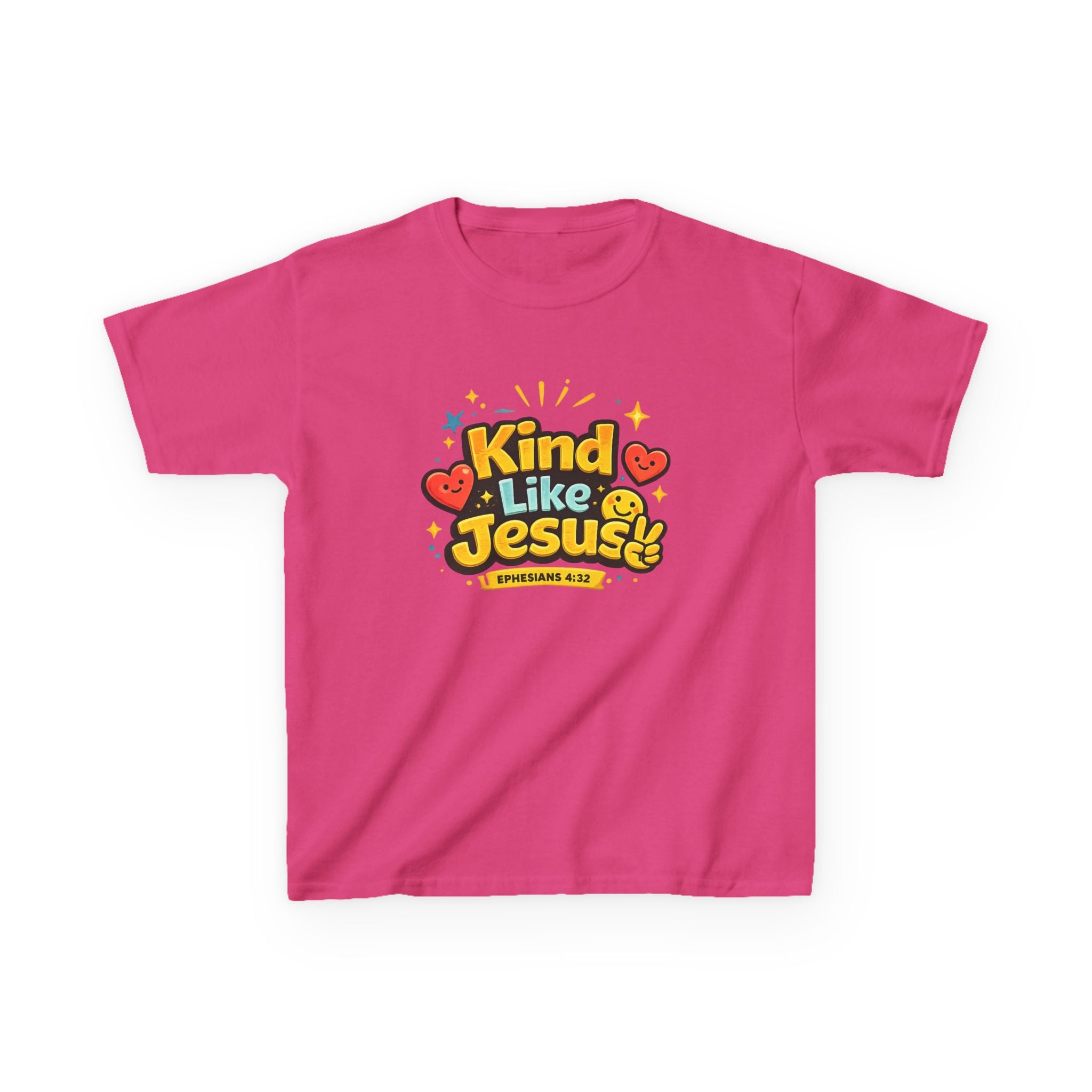 Kids Tee — "Kind Like Jesus" Cute Christian Graphic Shirt