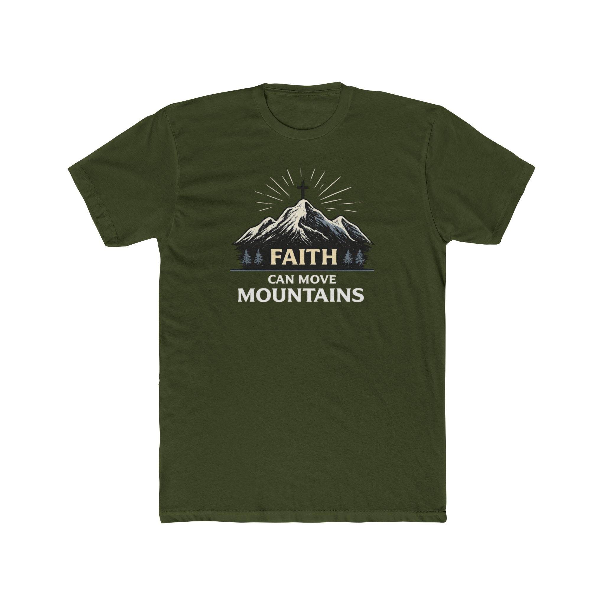 Faith Can Move Mountains T-Shirt | Mountain Graphic Tee, Inspirational Christian Shirt