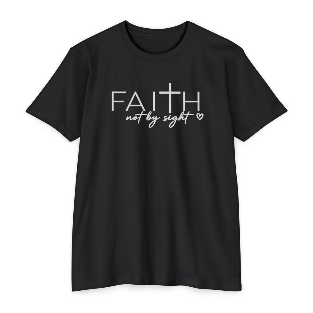Womens Not By Sight  Faith Graphic T‑Shirt