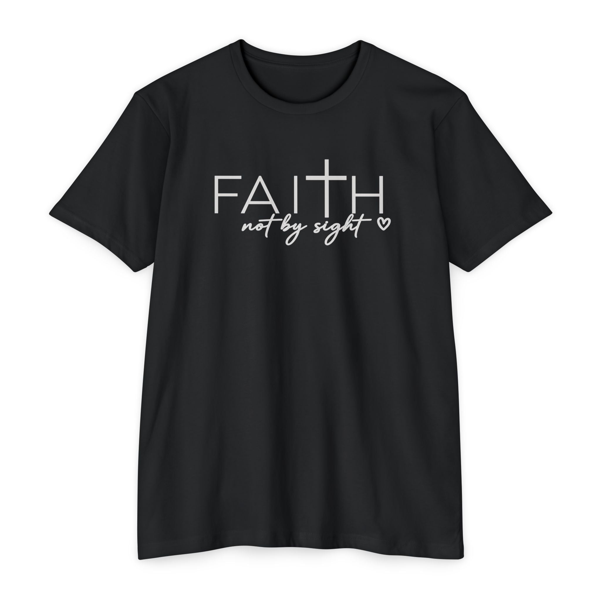 Womens Not By Sight  Faith Graphic T‑Shirt
