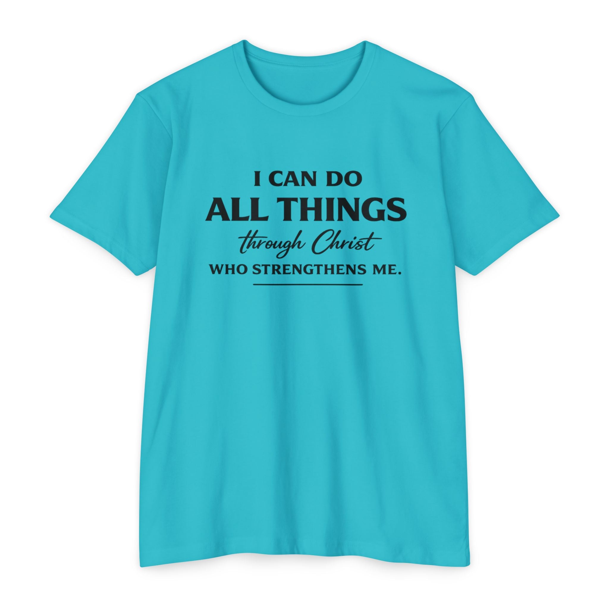 Womens "I Can Do All Things" Christian Scripture Tee