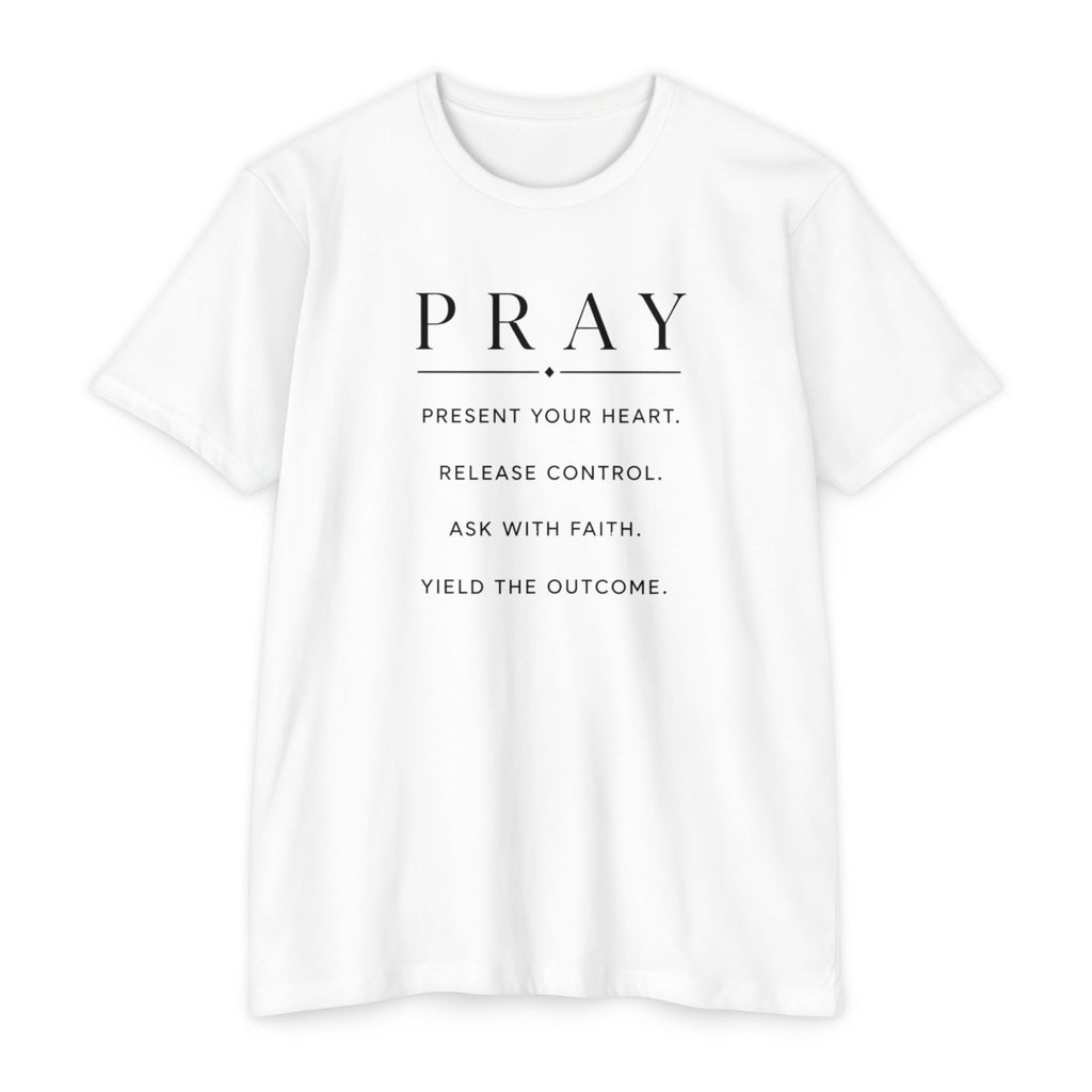 Womens "PRAY" inspirational text T-Shirt |
