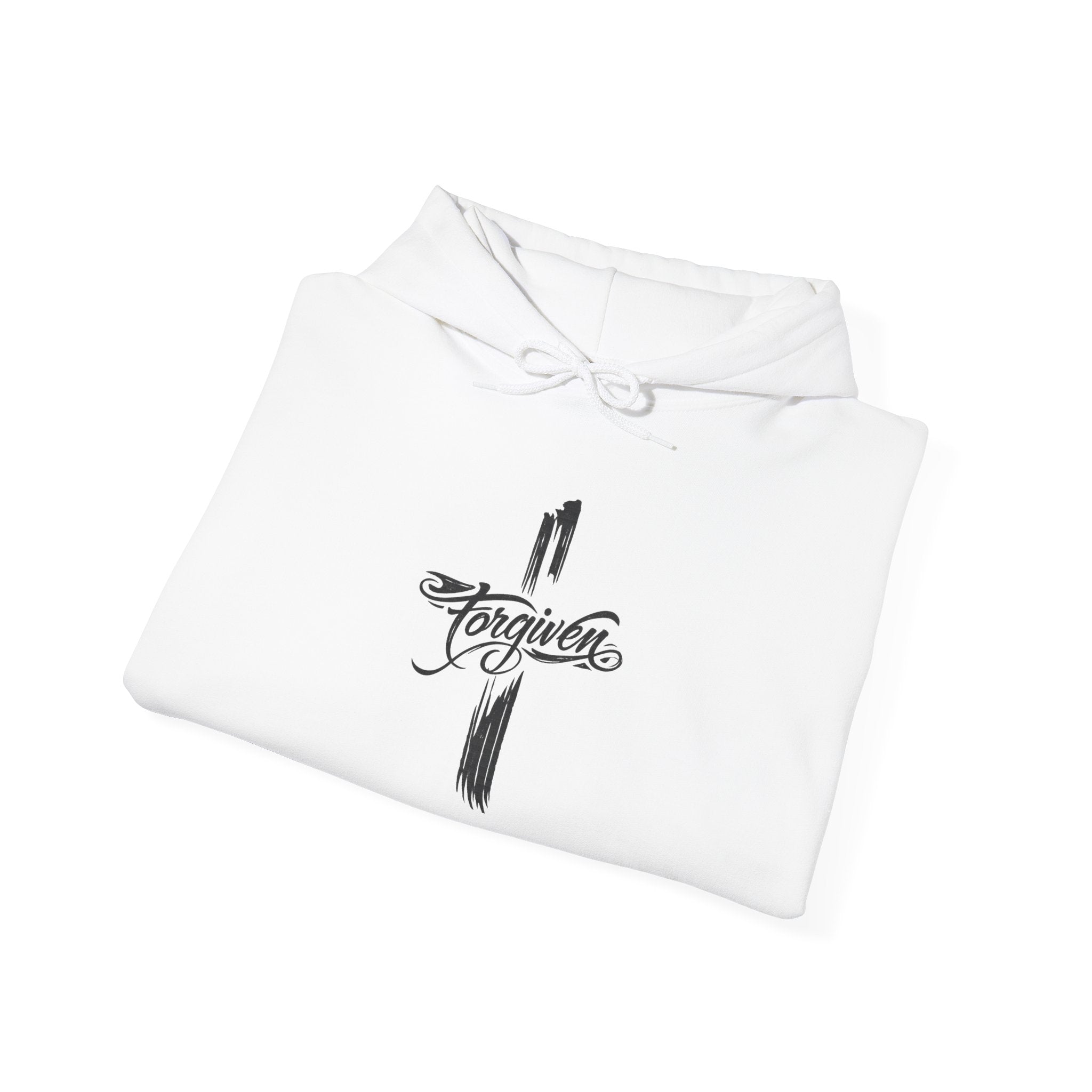 Mens Forgiven Cross Hoodie – Christian Faith Pullover