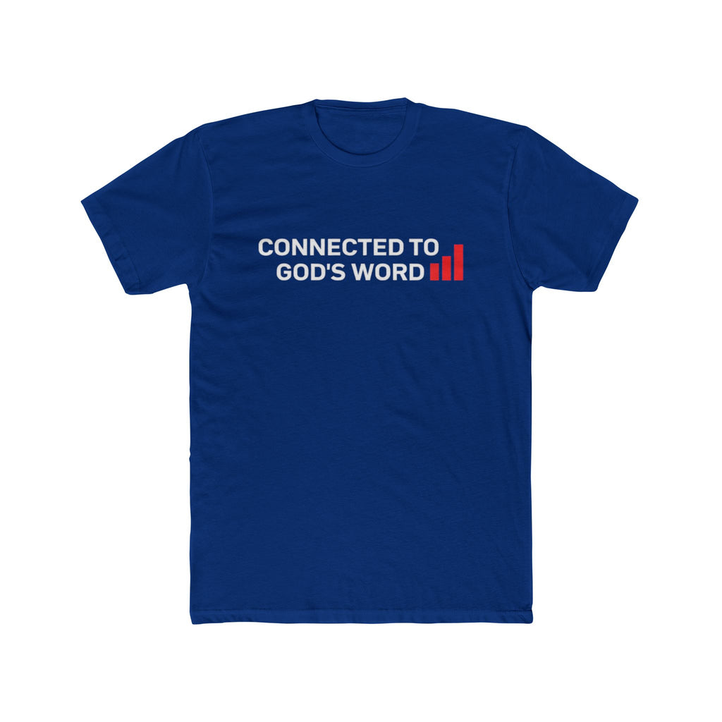 Connected to God's Word | Men Christian Faith Graphic Shirt