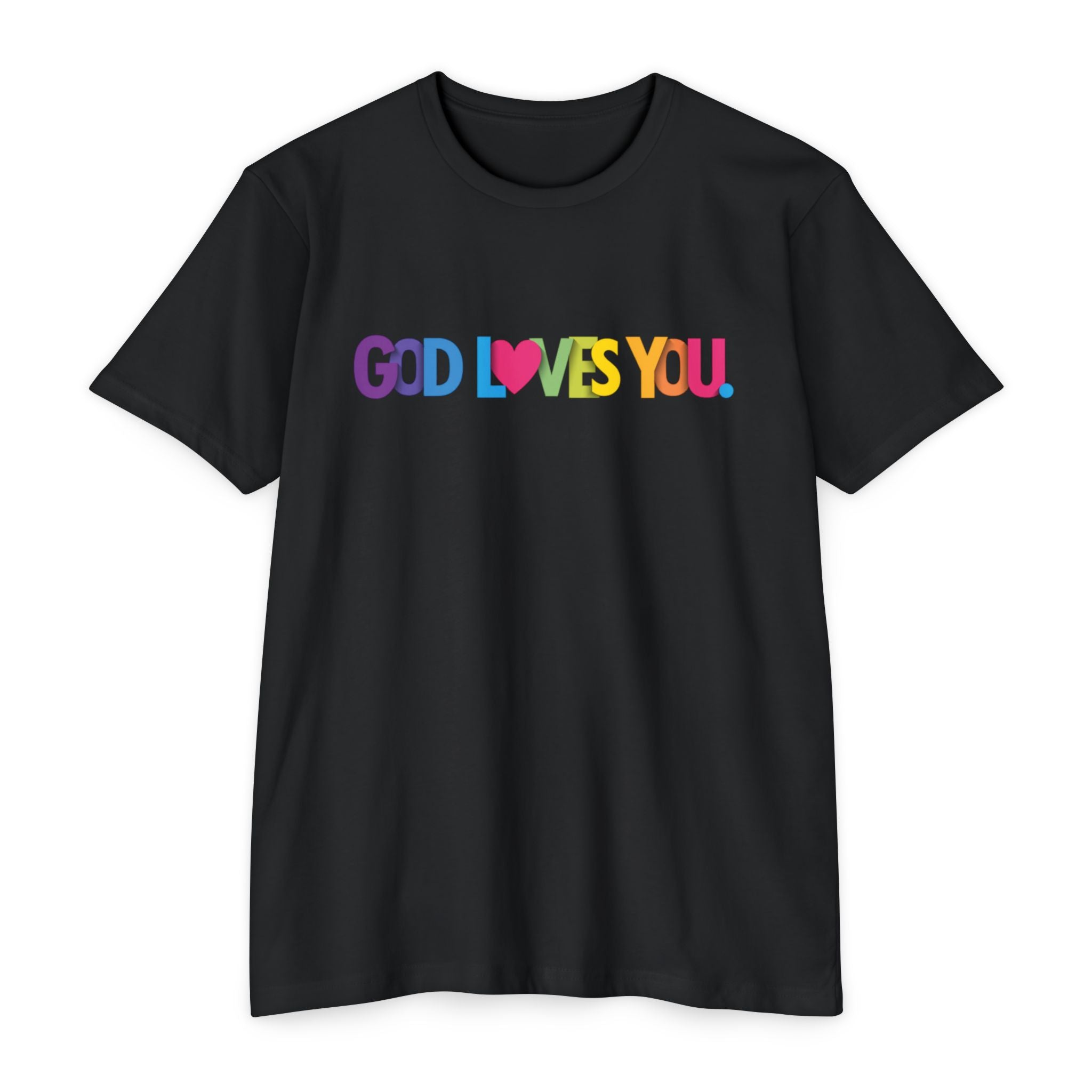 Womens God Loves You Rainbow T-Shirt