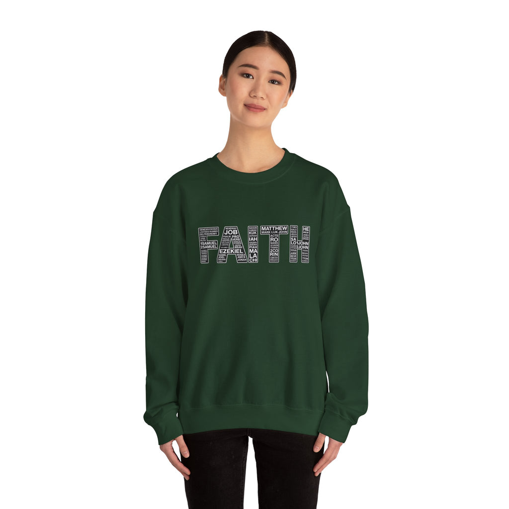 Womens Faith Graphic Sweatshirt  Inspirational Faith Crewneck