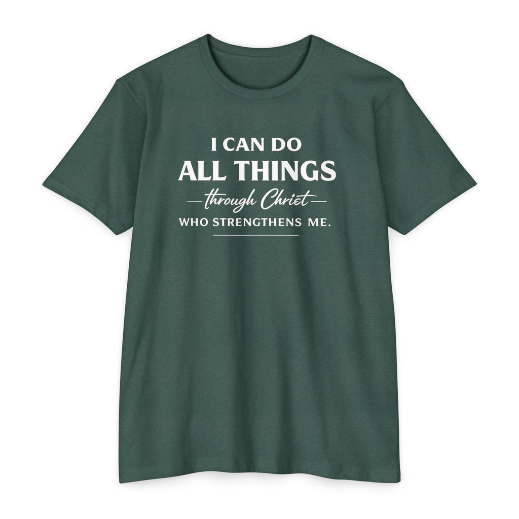 Womens "I Can Do All Things" Christian Scripture Tee |