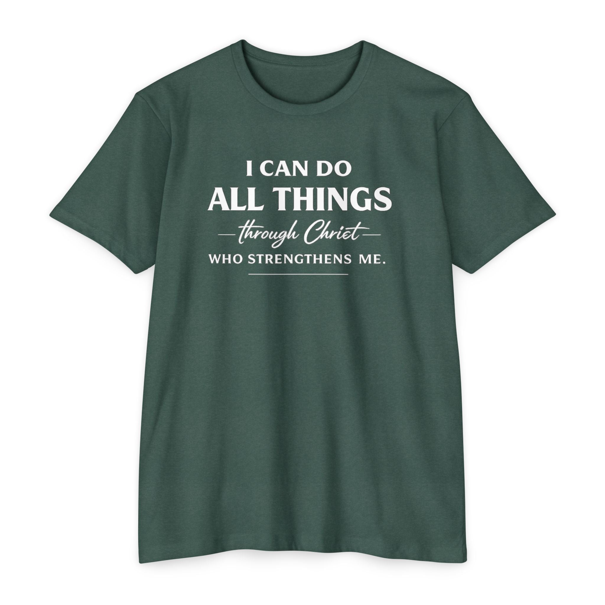 Womens "I Can Do All Things" Christian Scripture Tee |