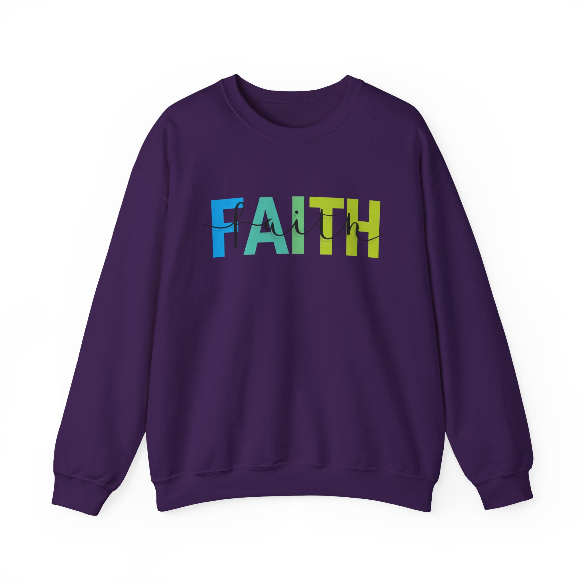Faith Colorblock Crewneck Sweatshirt — Inspirational Christian Pullover