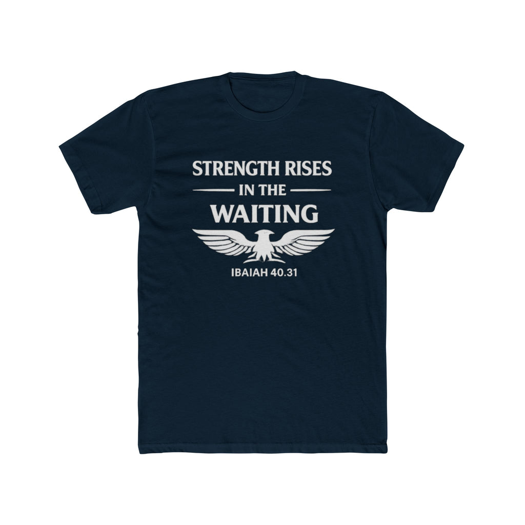 Strength Rises In The Waiting T-Shirt | Eagle Shield Graphic