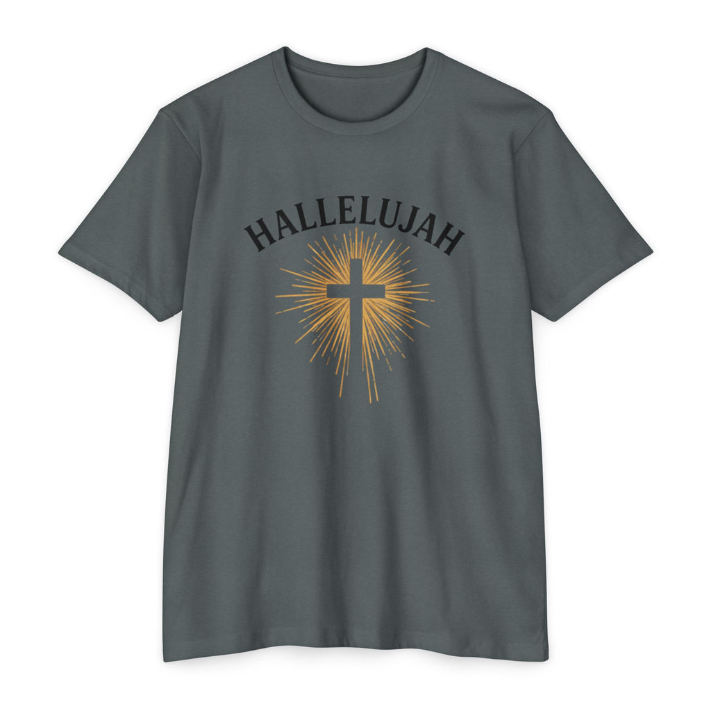 Womens Christian Hallelujah Cross T-Shirt