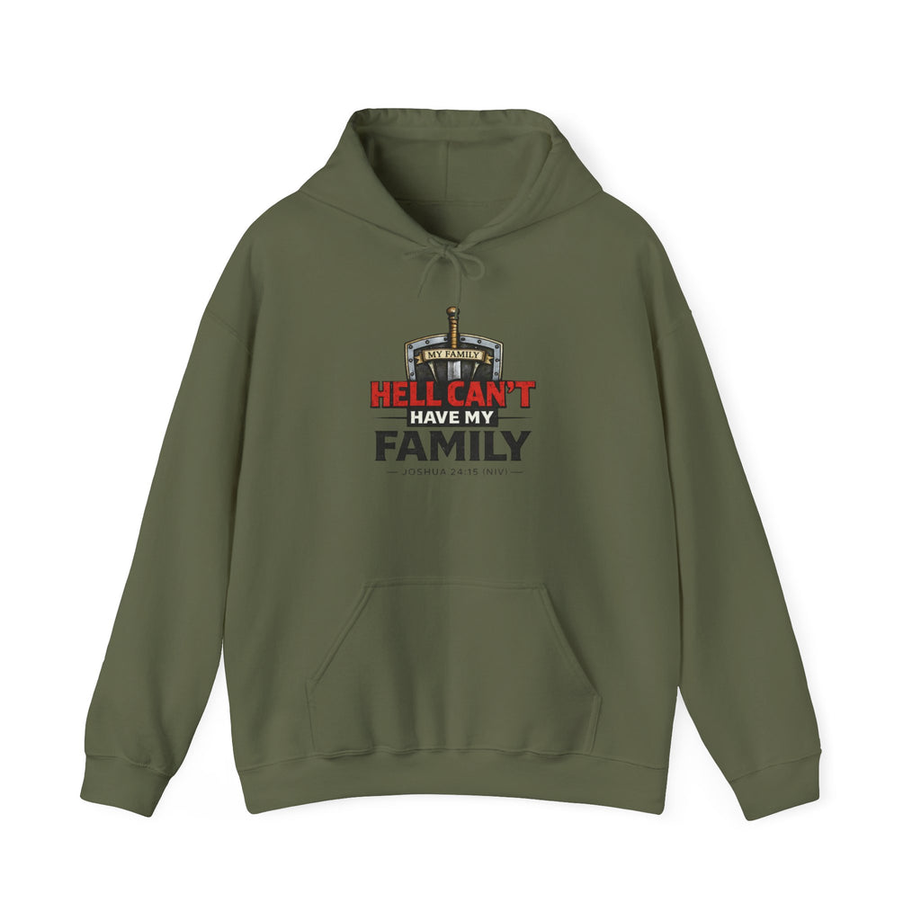 Hockey Dad Hoodie — "Hell Can't Have My Family" Protective Family Hockey Sweatshirt