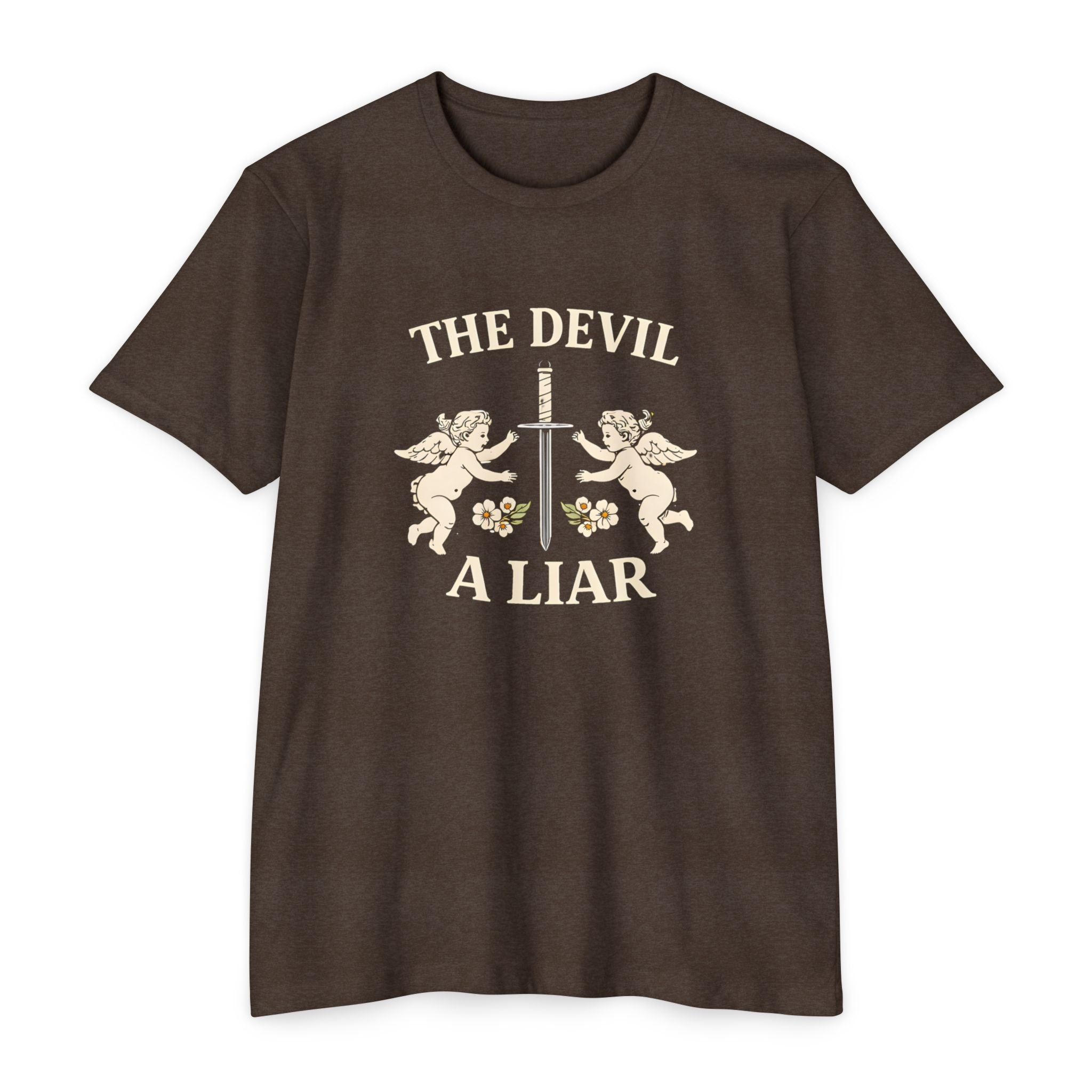 The Devil A Liar T-Shirt — Vintage Angel Sword Graphic Tee