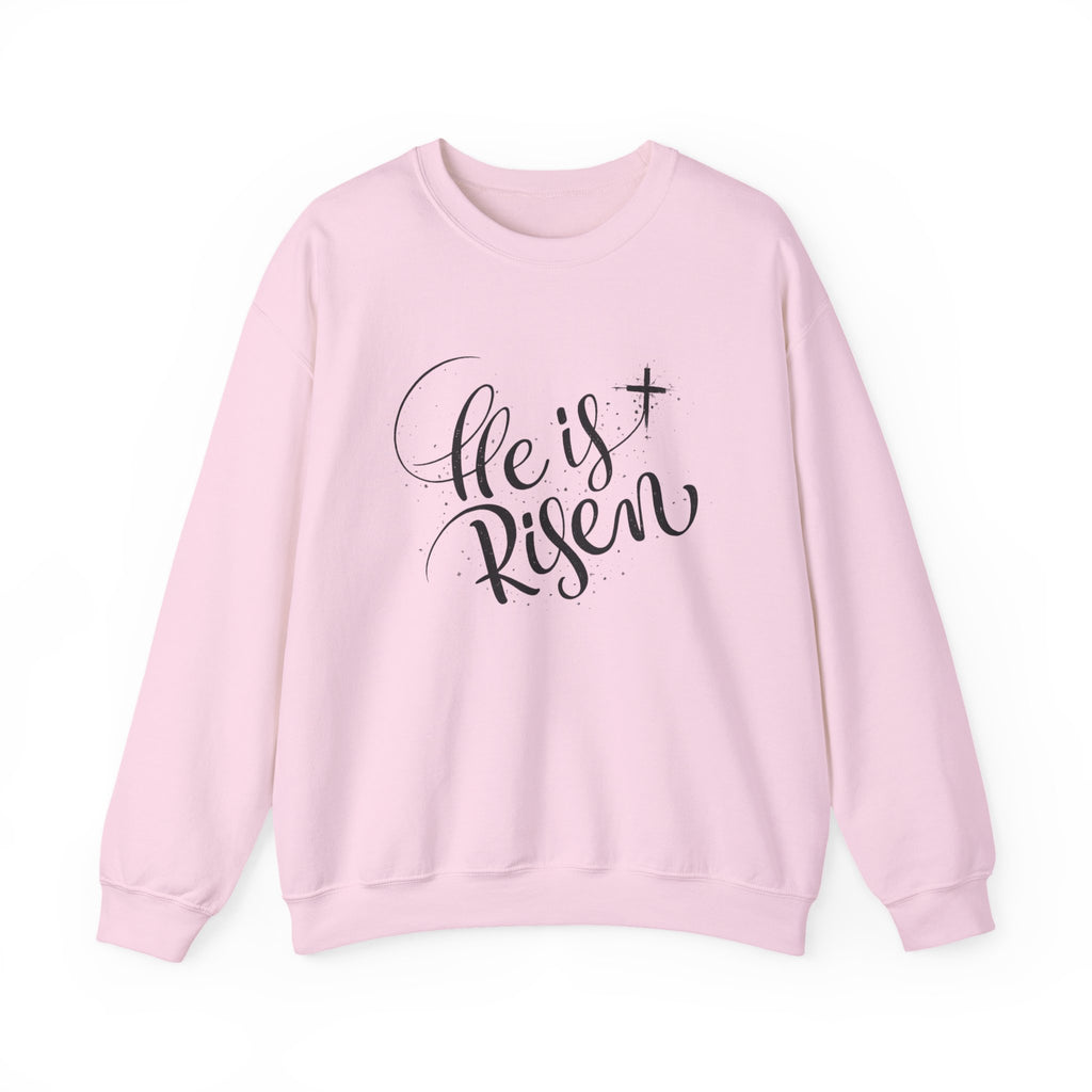 Womens He Is Risen Sweatshirt — Christian Easter Crewneck