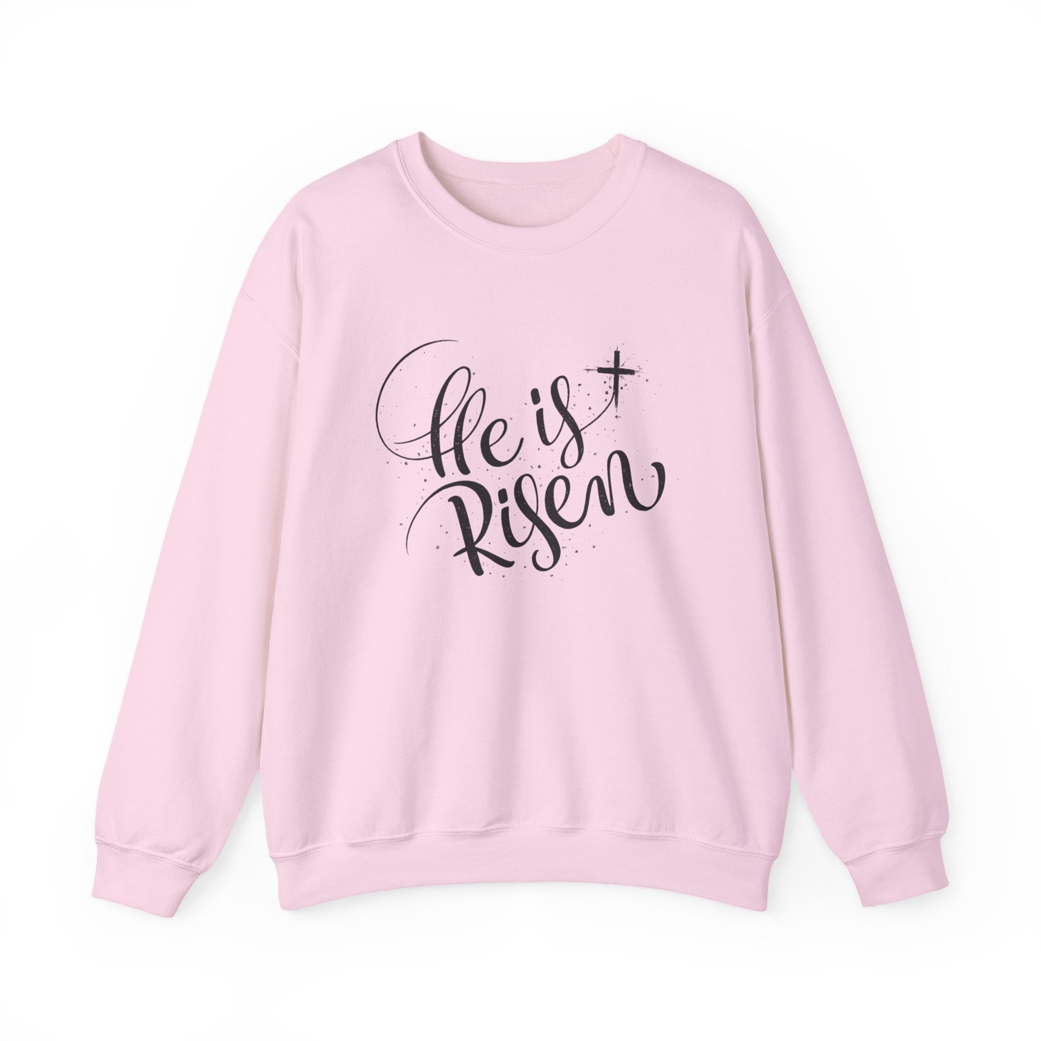 Womens He Is Risen Sweatshirt — Christian Easter Crewneck