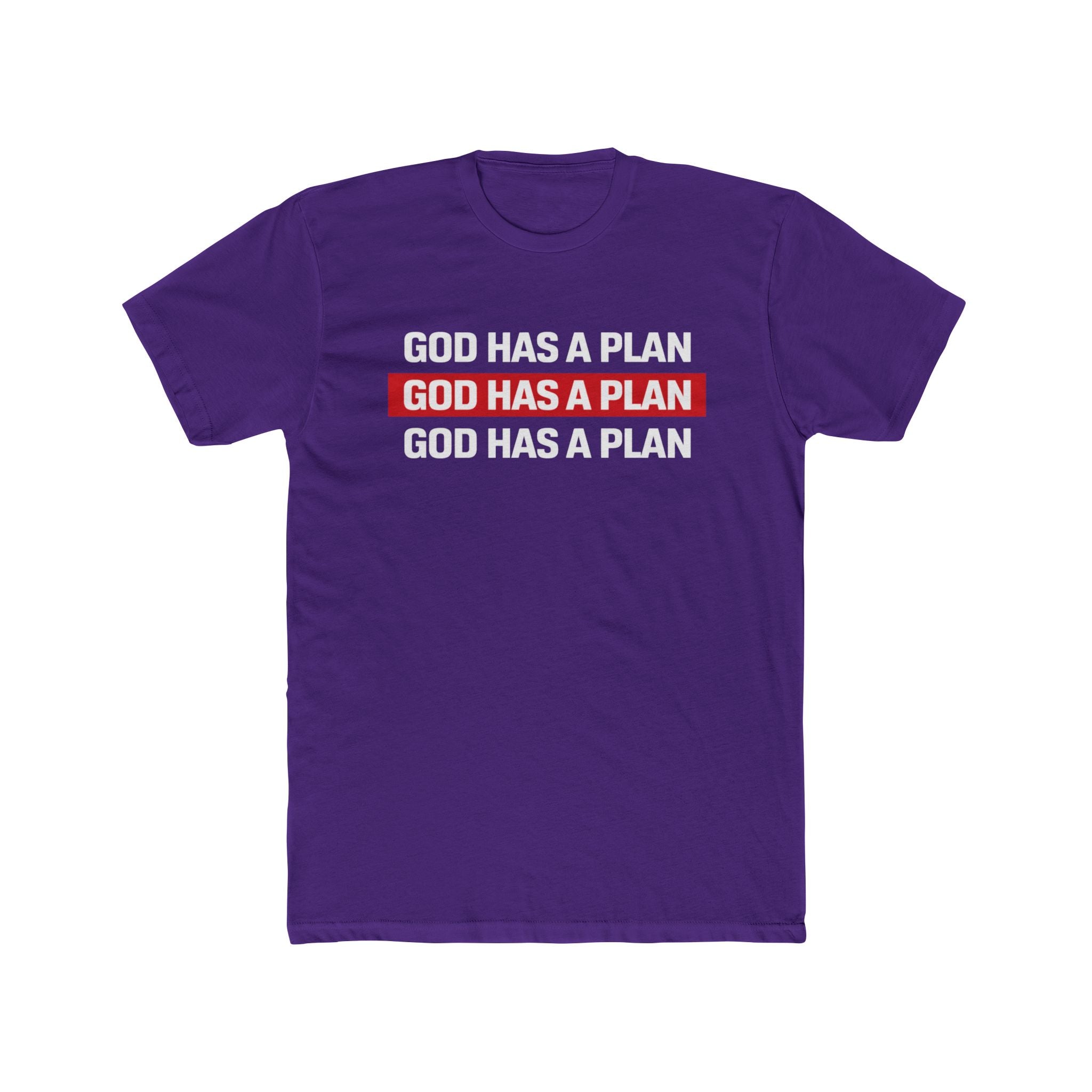Mens God Has A Plan Tee - Inspirational Christian Message Shirt