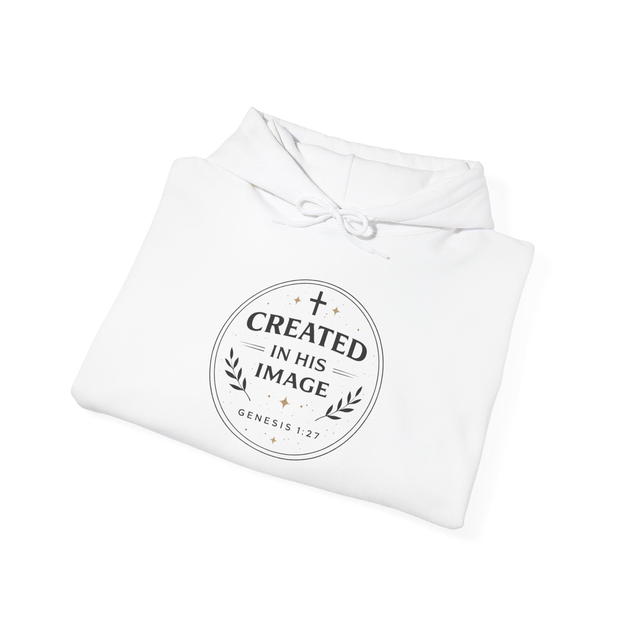 Created In His Image Hoodie — Christian Faith Pullover, Inspirational Bible Verse Sweatshirt