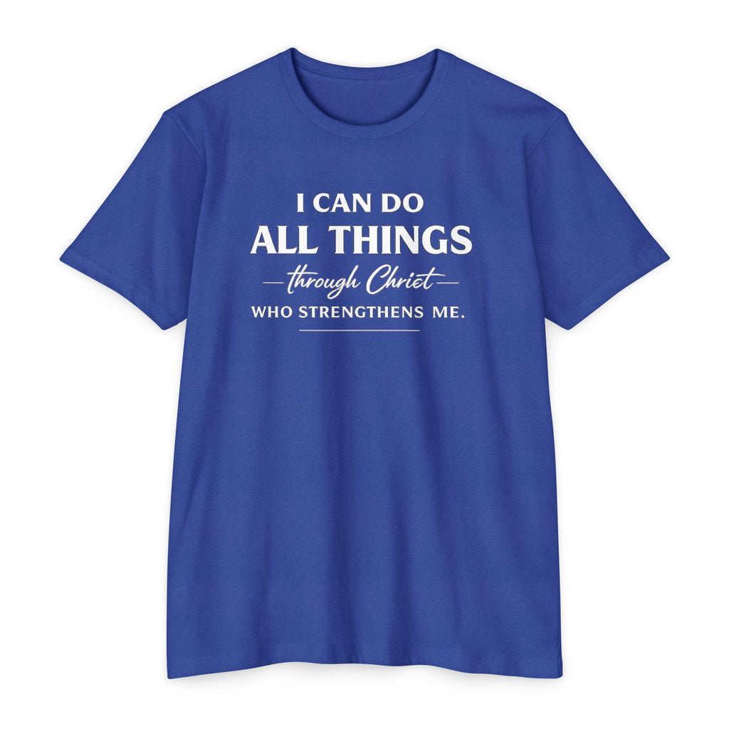 Womens "I Can Do All Things" Christian Scripture Tee |