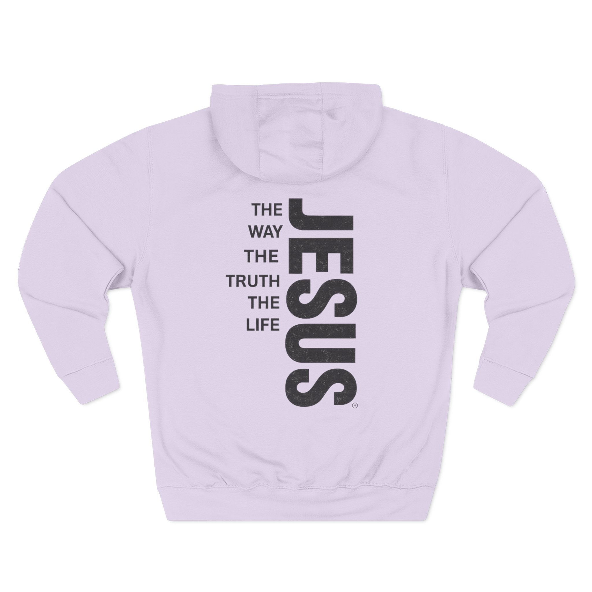 Jesus Vertical Text Hoodie — The Way The Truth The Life Christian Hoodie