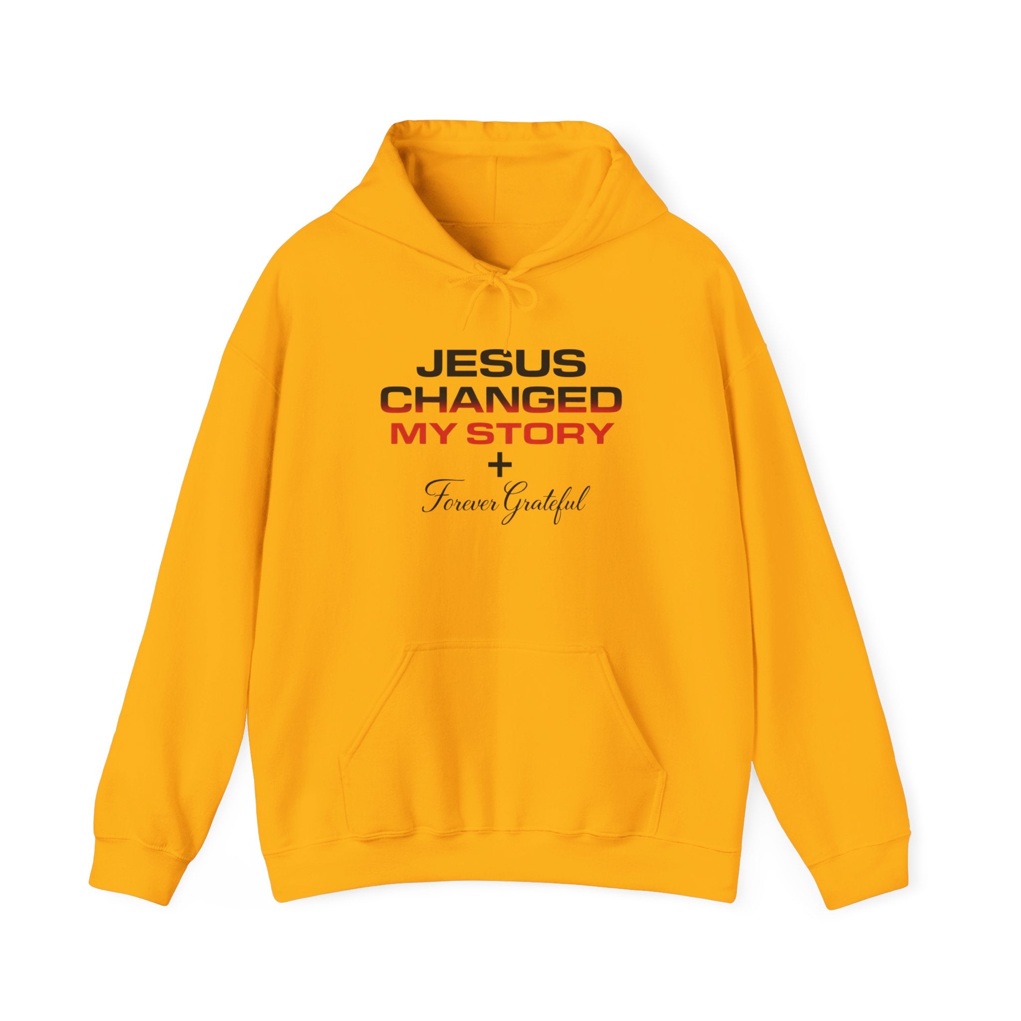 Jesus Changed My Story Hoodie – Faith-Based Christian Pullover, 'Forever Grateful' Design