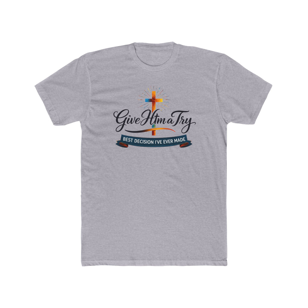 Give Him a Try cross design Tee | Christian faith shirt