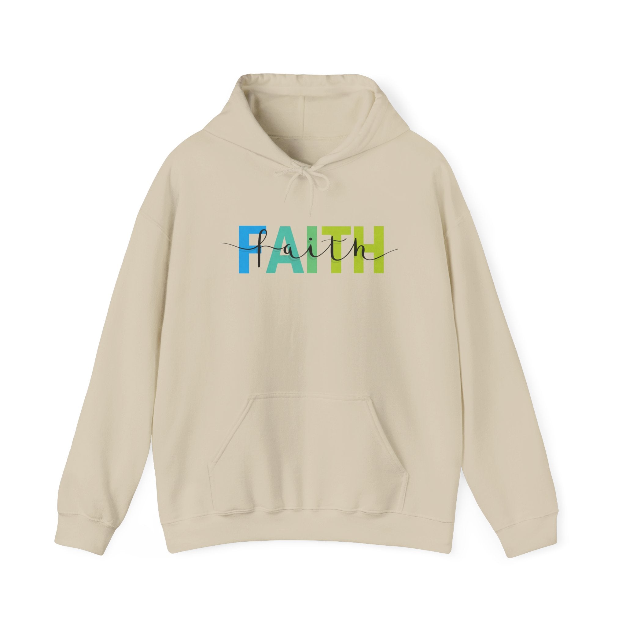 Faith Layered Graphic Hoodie — Inspiring Christian Faith Sweatshirt