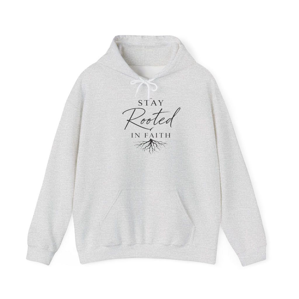 Faith Hoodie — "Stay Rooted in Faith" Graphic Pullover